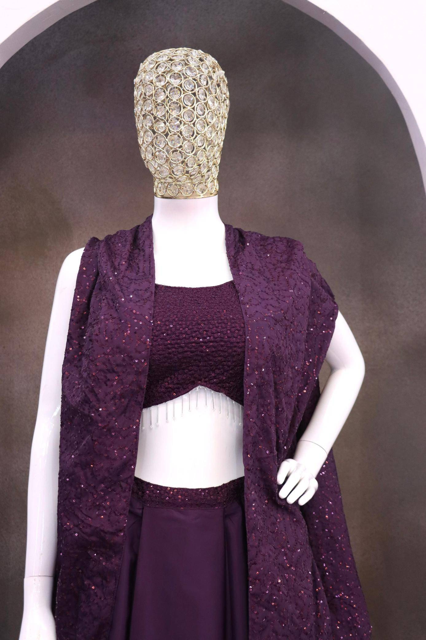 Designer Fancy BB 63 sequin Surat lehenga choli manufacturers